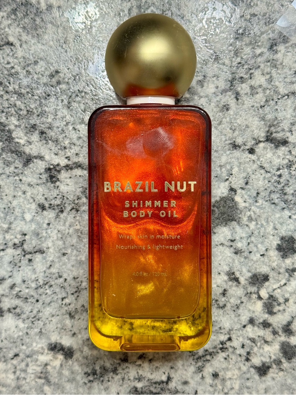 Brazil Nut Shimmer Body Oil 4 oz 120mL Golden Glow Moisturizing Body Oil